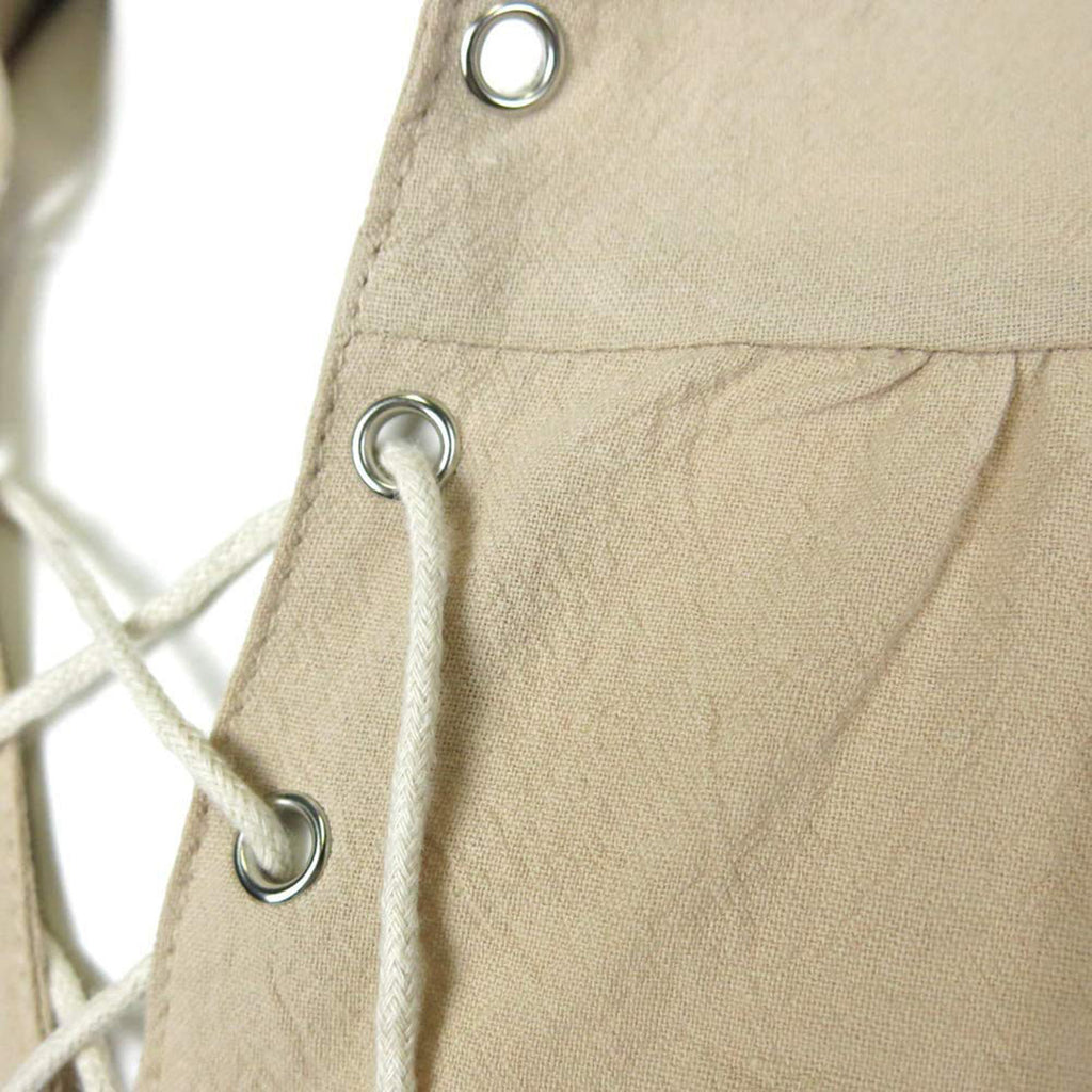 Veylora 2026 Shirts Men Tunic Viking Pirate Costume Gothic Clothes Men Vintage Shirt Ruffle Neckline Drawstring Knight Cosplay Top