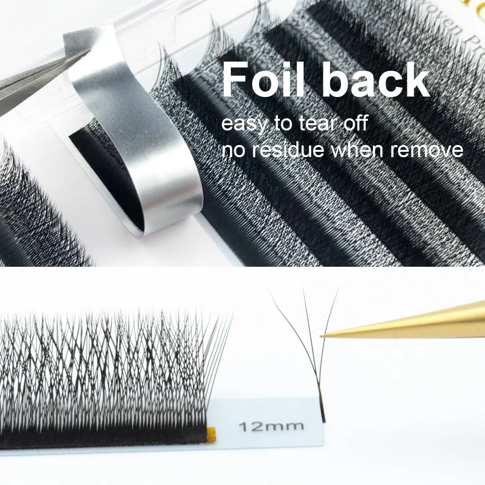 Veylora :NAGARAKU Automatic Flowering W Shape  Bloom 3D 4D 5D 6D Premade Fans Eyelash Extensions Natural Soft Light Full Dense