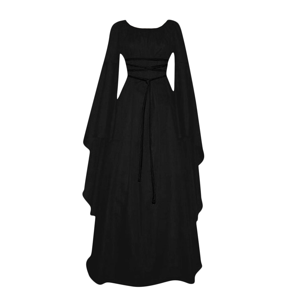 Veylora Women Dresses Vintage Medieval Cosplay Costume Ghost Witch Vampire Gothic Dress Halloween Christmas Masquerade Party Dress