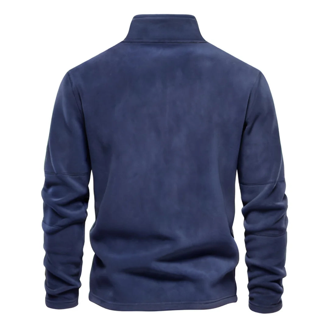 Veylora AIOPESON Brand Quality Thicken Warm Fleece Jacket for Men Zipper Neck Pullover Men's Sweatshirt Soft Shell Mens Jacket