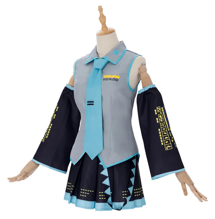 Veylora Anime Character Performance Clothes MIKU Anime Clothes Cosplay Clothes JK Skirt Same Suit Wig Accessories Halloween Costume