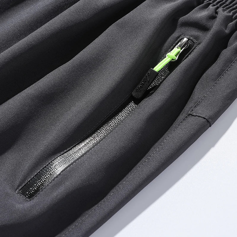 Veylora Breathable Men's Casual Pants Quick Dry Straight Elastic Waist Jogger Sweatpants Korean Classic Sport Trousers Plus Size 4XL 5XL