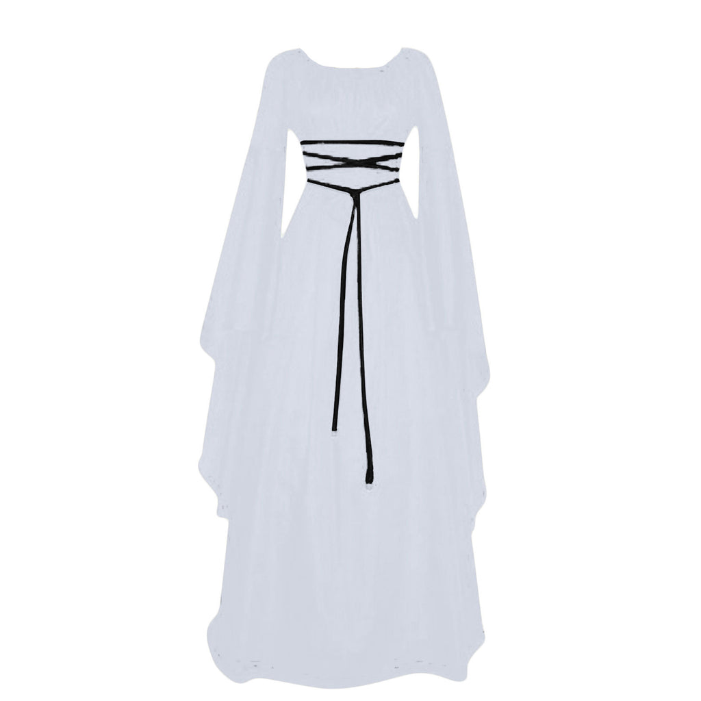 Veylora Women Dresses Vintage Medieval Cosplay Costume Ghost Witch Vampire Gothic Dress Halloween Christmas Masquerade Party Dress