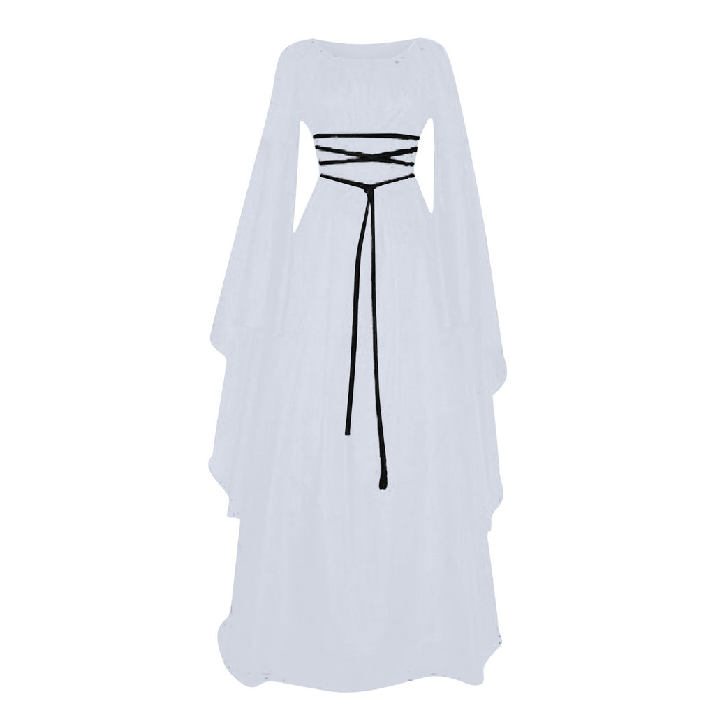 Veylora Women Dresses Vintage Medieval Cosplay Costume Ghost Witch Vampire Gothic Dress Halloween Christmas Masquerade Party Dress