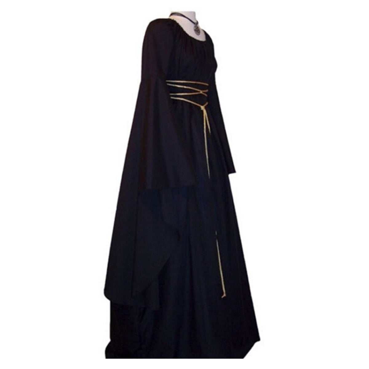 Veylora Women Dresses Vintage Medieval Cosplay Costume Ghost Witch Vampire Gothic Dress Halloween Christmas Masquerade Party Dress