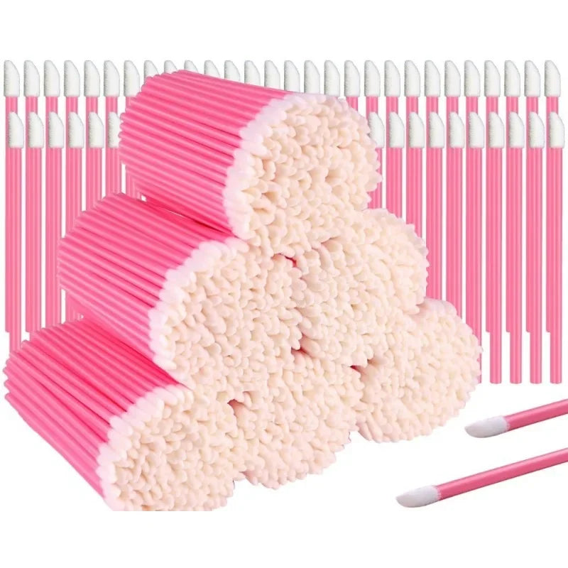 Veylora 100 Pcs Disposable Lip Lint Free Applicators  Lipstick Testers Wands Applicators for Makeup Lip Brushes  Makeup Beauty Tool