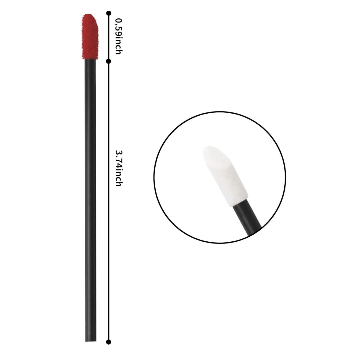Veylora 100 Pcs Disposable Lip Lint Free Applicators  Lipstick Testers Wands Applicators for Makeup Lip Brushes  Makeup Beauty Tool