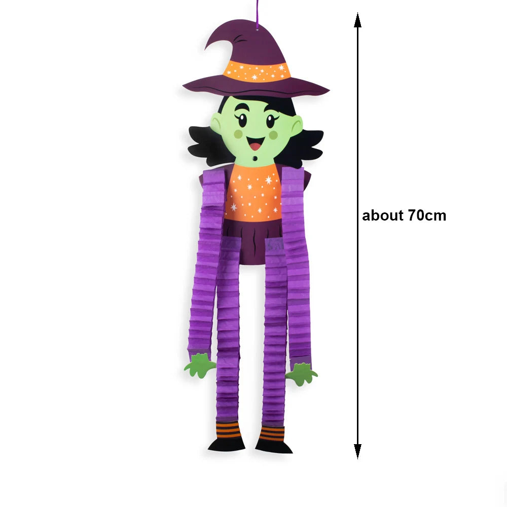 Veylora Halloween Hanging Decorations Pumpkin Witch Cat Vampire Ornaments Trick Or Treat Party Indoor Outdoor Garden Door Wall Decors
