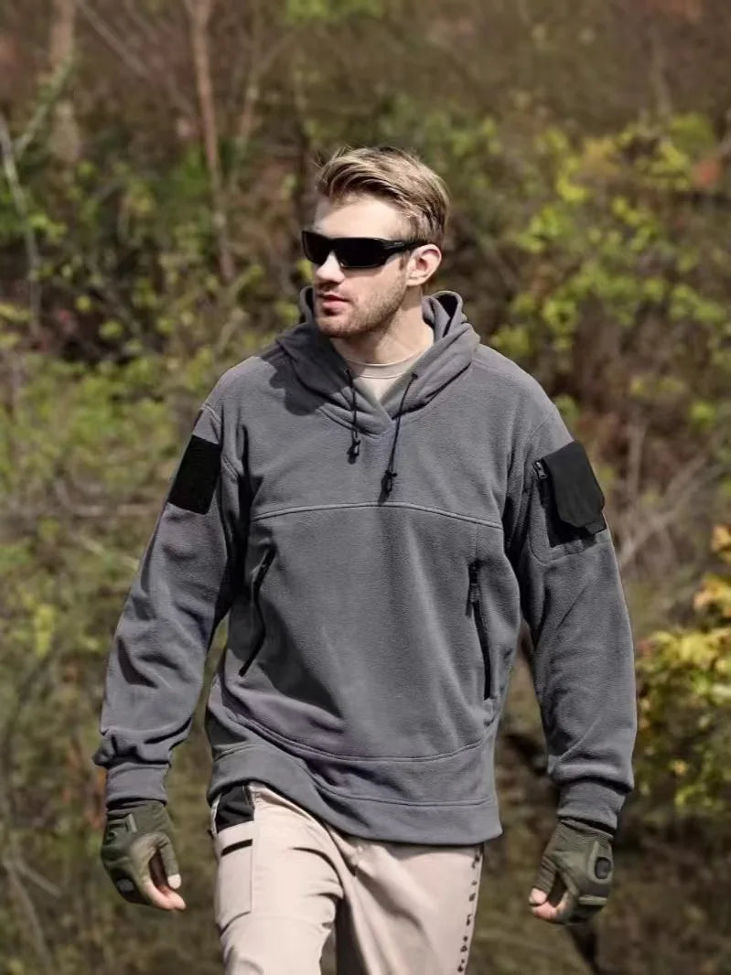 Veylora Hoodies for Man 2025 New Men's Tactical Outdoor Men's Hoodie Autumn Winter Thick Hooded Jacket Multifunctional Casual Sportswear