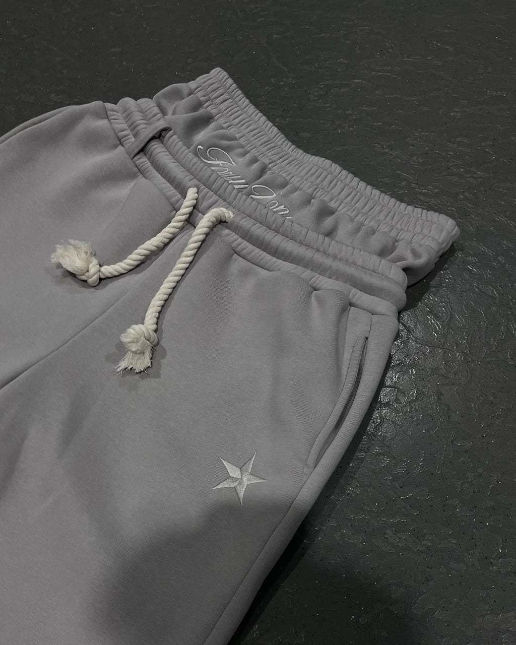 Veylora Harajuku Loose Double Waisted Sweatpants Y2K American Solid Color Letter Embroidery Casual Pants Hip Hop Drawstring Waist Jogger