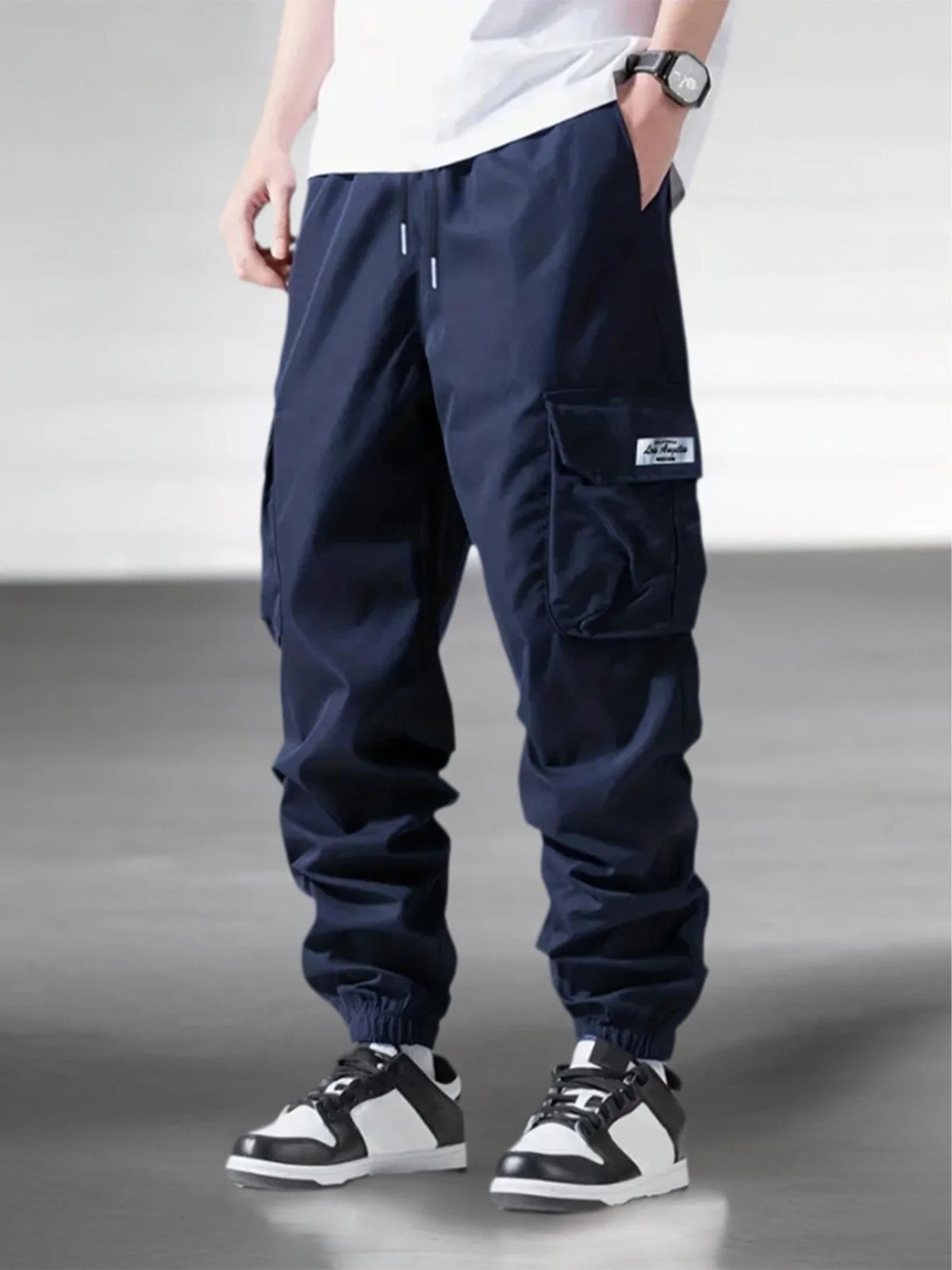 Veylora Men's Spring Autumn Street Work Pants Multi Pocket Casual Training Pants Jogging and Hiking Casual Trousers Men's Cargo Pants