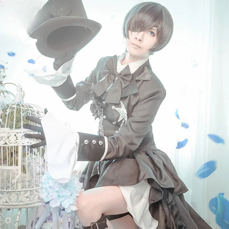 Veylora Cosplay Anime Black Butler Cosplay Ciel Phantomhive Cosplay Cotume Kuroshitsuji Costume Halloween Women Fancy Party Outfit 2025