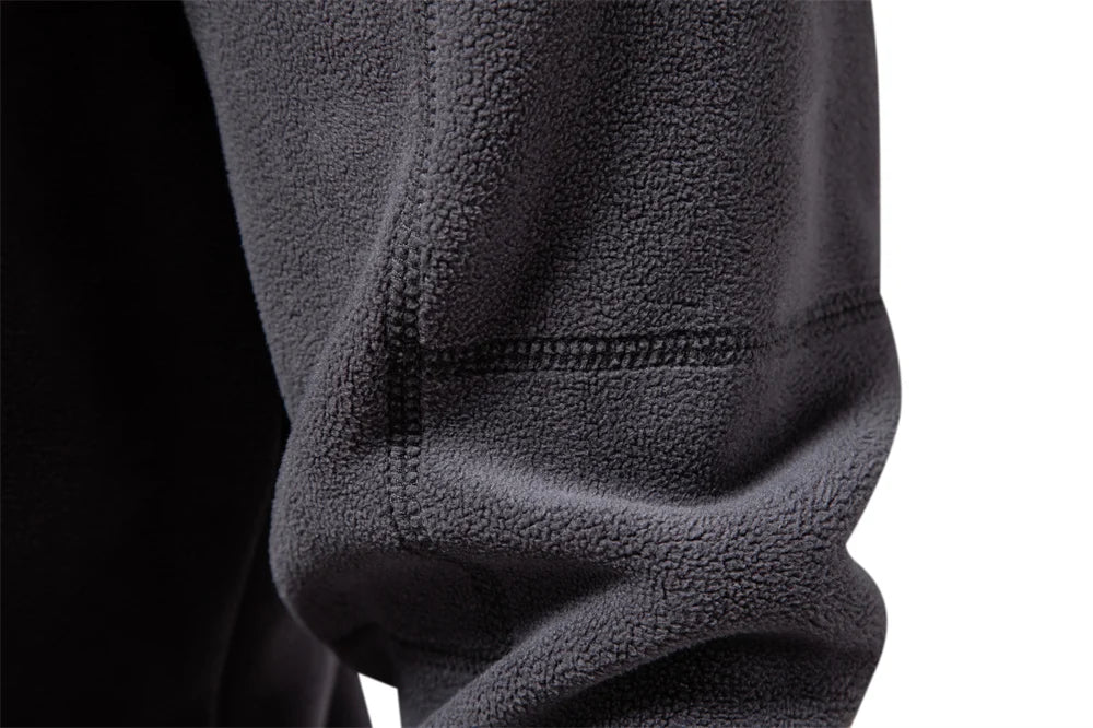 Veylora AIOPESON Brand Quality Thicken Warm Fleece Jacket for Men Zipper Neck Pullover Men's Sweatshirt Soft Shell Mens Jacket
