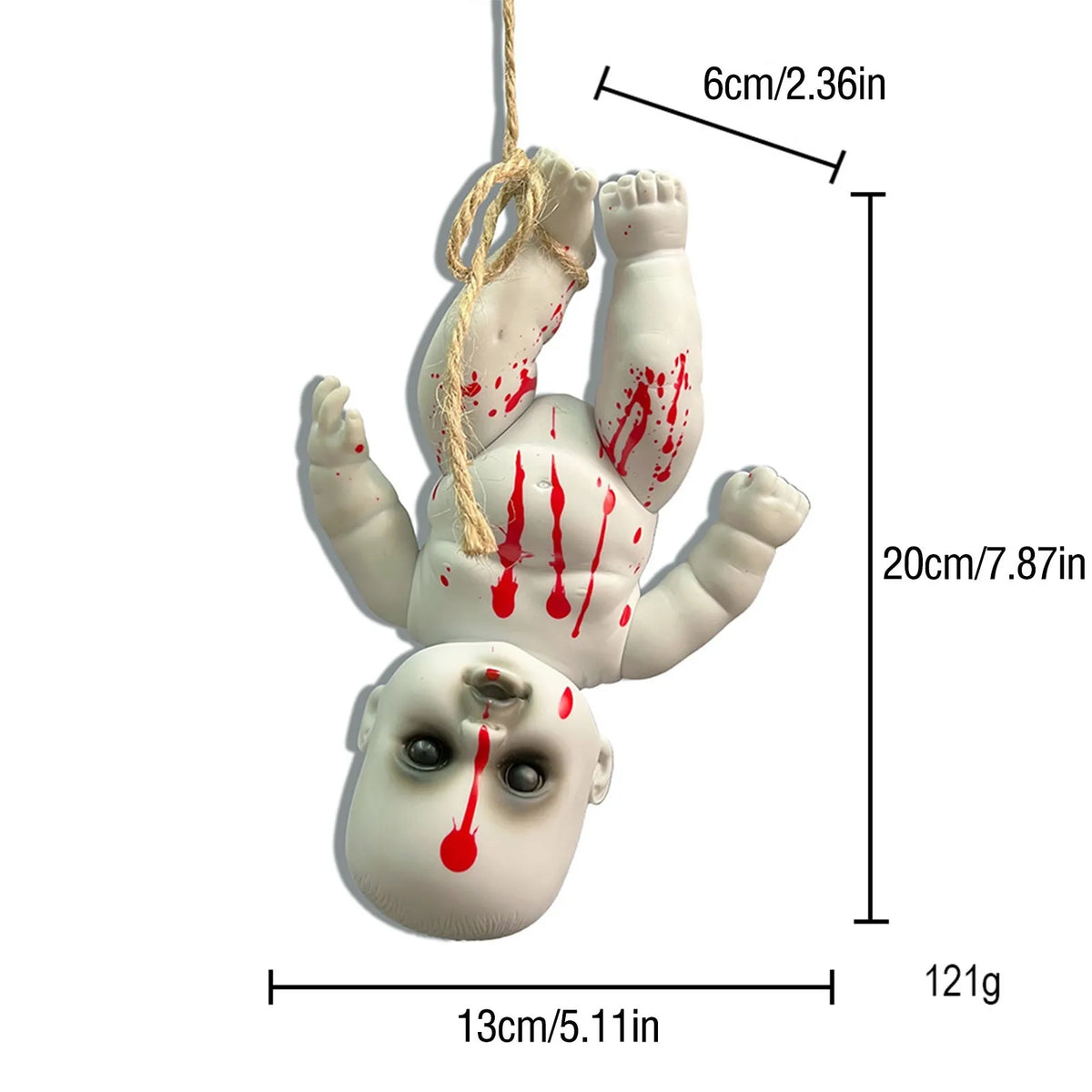 Veylora Halloween Hanging Ghost Dolls Spooky Tricky Toys Ornament Horror Atmosphere Bar Courtyard Prop Happy Halloween Day Party Decor