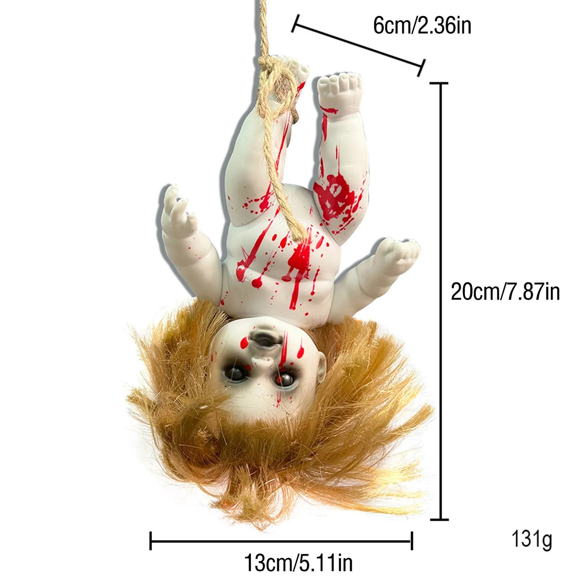 Veylora Halloween Hanging Ghost Dolls Spooky Tricky Toys Ornament Horror Atmosphere Bar Courtyard Prop Happy Halloween Day Party Decor