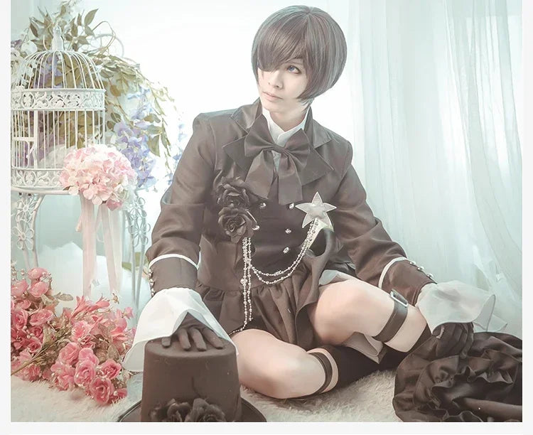 Veylora Cosplay Anime Black Butler Cosplay Ciel Phantomhive Cosplay Cotume Kuroshitsuji Costume Halloween Women Fancy Party Outfit 2025