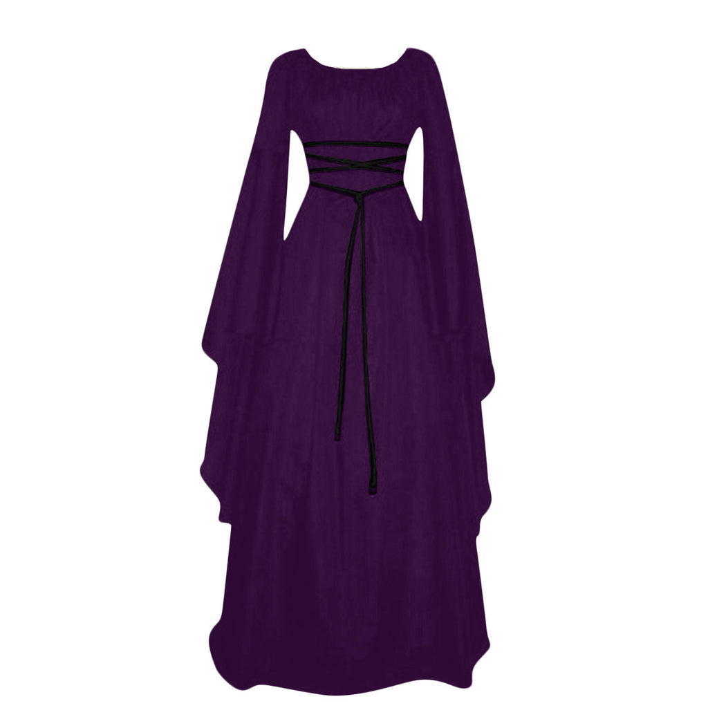 Veylora Women Dresses Vintage Medieval Cosplay Costume Ghost Witch Vampire Gothic Dress Halloween Christmas Masquerade Party Dress