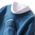 Veylora Autumn Winter Men Cashmere Sweater O-neck Soft Warm Pullovers Male Loose Knitted Shirt  men's winter blouse