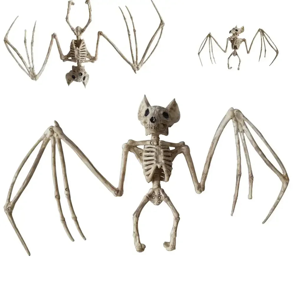 Veylora Halloween Decorations-Realistic Skeleton Props with Bats and Scorpions,Plastic Animal Bones for Haunted Houses,Bars,and Pranks