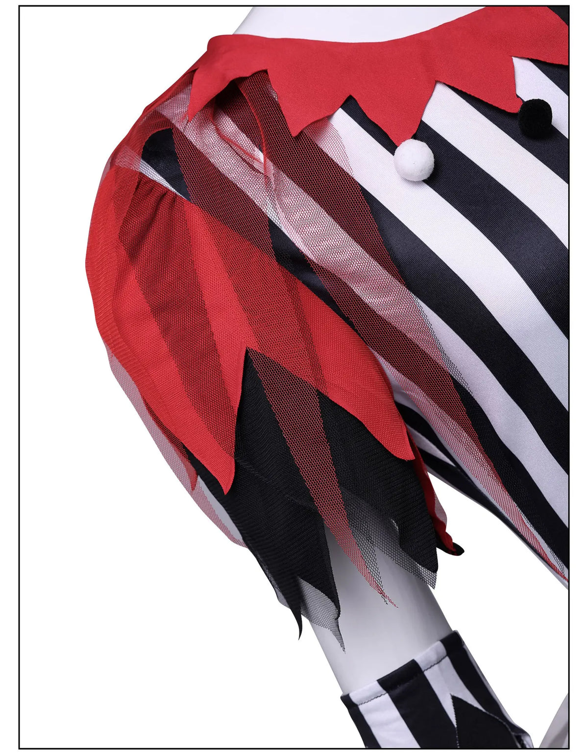 Veylora Women Clown Costume Circus Performance Outfit Role Play Uniform Carnival Party Fancy Outfit Scary Halloween Costume