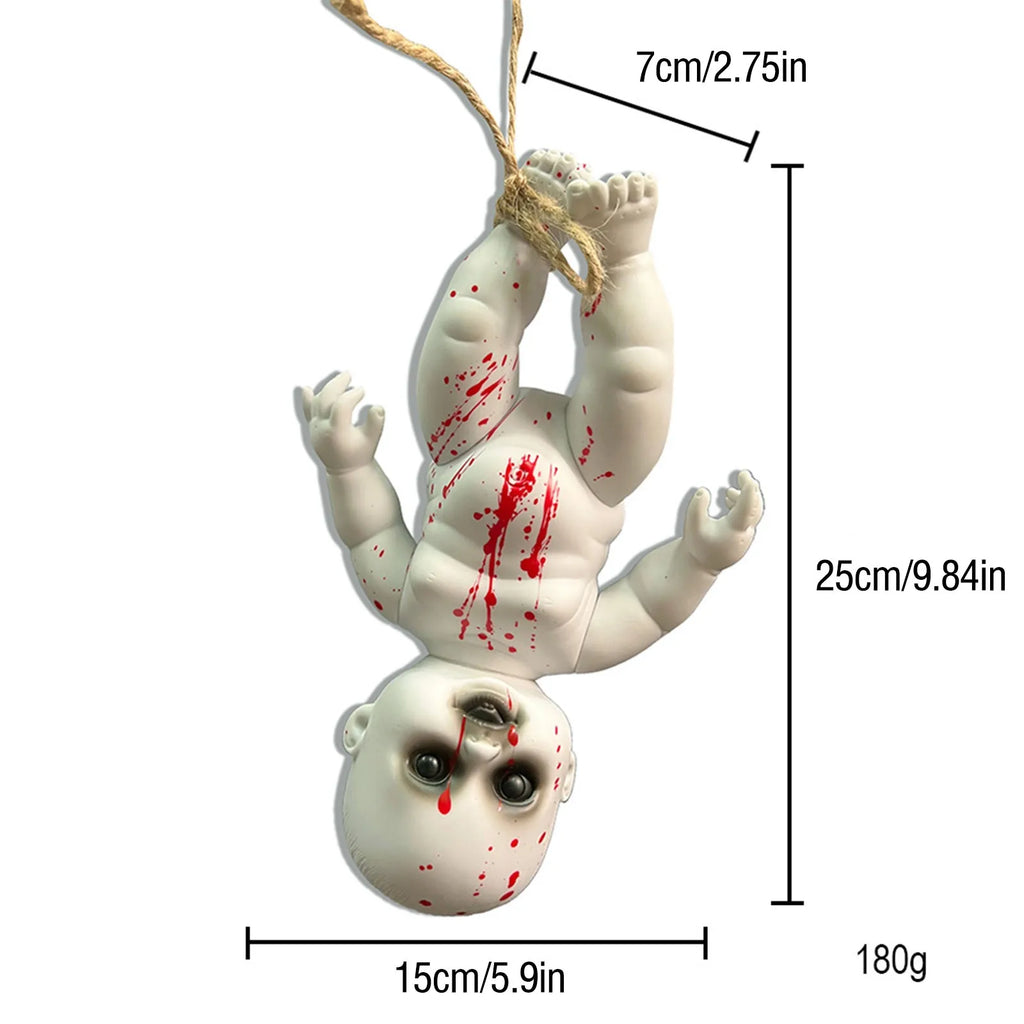 Veylora Halloween Hanging Ghost Dolls Spooky Tricky Toys Ornament Horror Atmosphere Bar Courtyard Prop Happy Halloween Day Party Decor