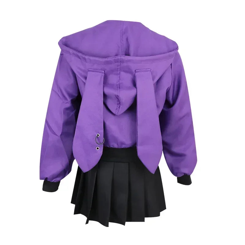Veylora Fate/Apocrypha Astolfo Cosplay Costume Women Men Daily Purple Black Sports Wear Halloween Role Play Lovely Wig Coat Skirt Suit