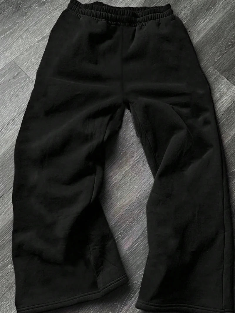 Veylora Sweatpants High Street Hip Hop Casual Pants Men Harajuku Y2K Oversized Sport Winter Fall Super Handsome Men's Straight Leg Pants