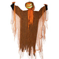 Veylora Halloween Decoration Luminous Demon Pumpkin Scarecrow Hanging Ornaments Turned Head Pumpkin Halloween Horror Home Decor Yard