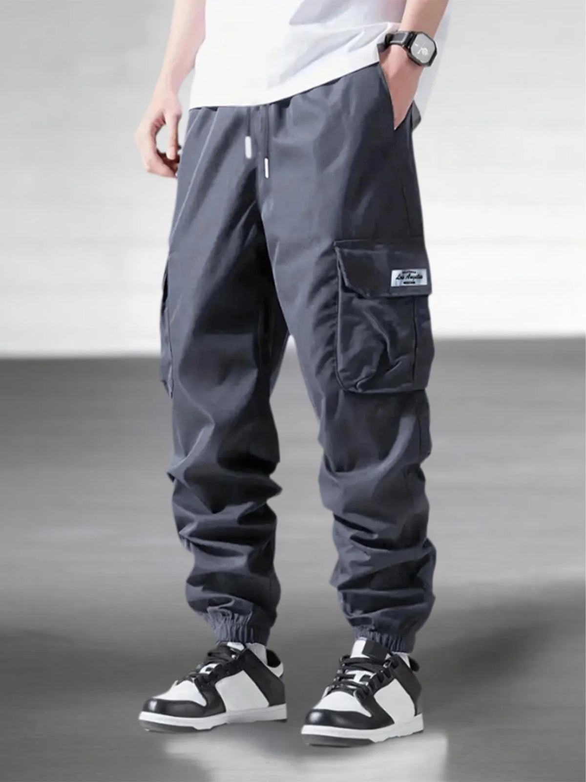 Veylora Men's Spring Autumn Street Work Pants Multi Pocket Casual Training Pants Jogging and Hiking Casual Trousers Men's Cargo Pants
