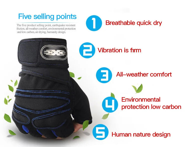 Veylora Gym Gloves for Men Women Fitness Weight Lifting Wristband Gloves Body Building Training Sports Exercise Cycling Glove Shockproof