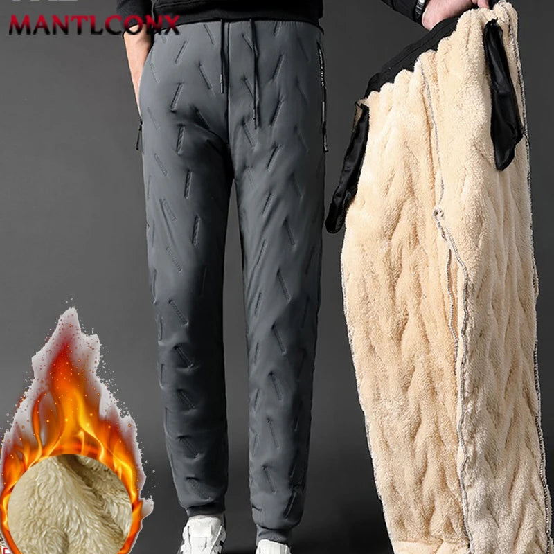 Veylora Thicken Warm Winter Pants for Men Sweatpants Casual Thicken Joggers Pants Male Thermal Trousers Black Gray Pants Men Windbreak