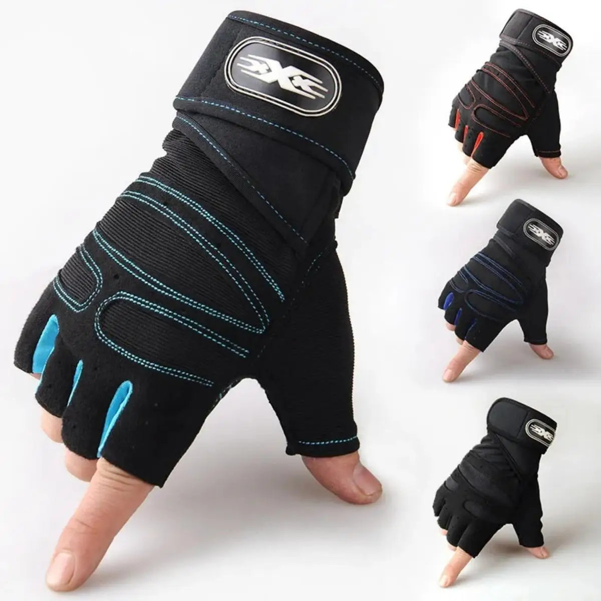 Veylora Gym Gloves for Men Women Fitness Weight Lifting Wristband Gloves Body Building Training Sports Exercise Cycling Glove Shockproof