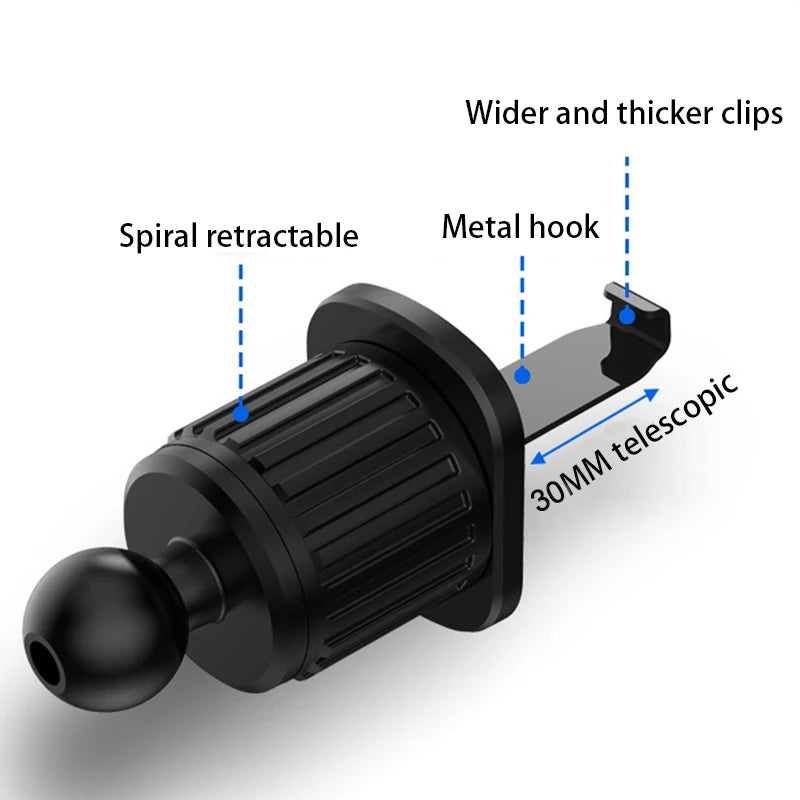 Veylora Seametal Car Phone Holder Bracket Accessories Interior Air Outlet Vent Base Gadget Universal Auto Cellphone Support Accessories