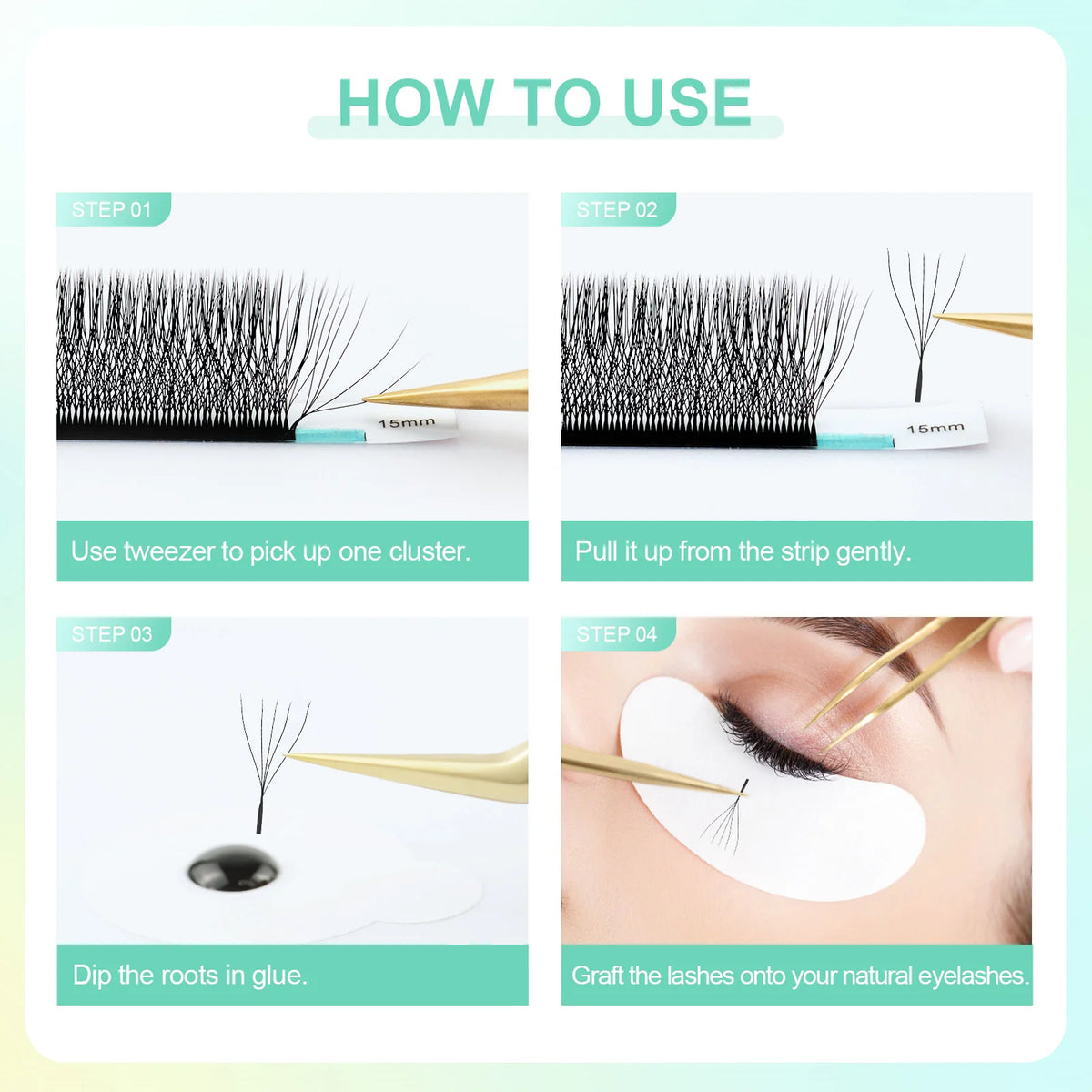 Veylora :NAGARAKU Automatic Flowering W Shape  Bloom 3D 4D 5D 6D Premade Fans Eyelash Extensions Natural Soft Light Full Dense