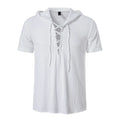 Veylora Mens Pirate Shirt Summer Men Retro Renaissance Medieval Gothic Victorian Halloween Costume Casual Linen Lace Up Hippie Shirts