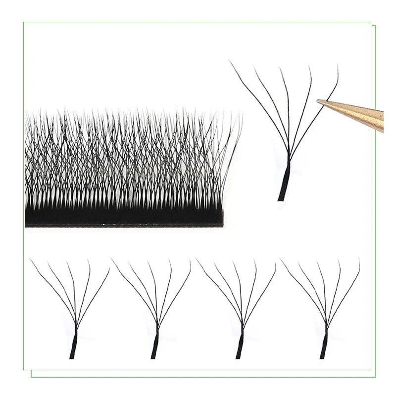 Veylora Maria 5D W Lashes Easy Fan Eyelash Extensions Wholesales Y Premade Volume 12 Rows W Style Natural Soft Private Logo