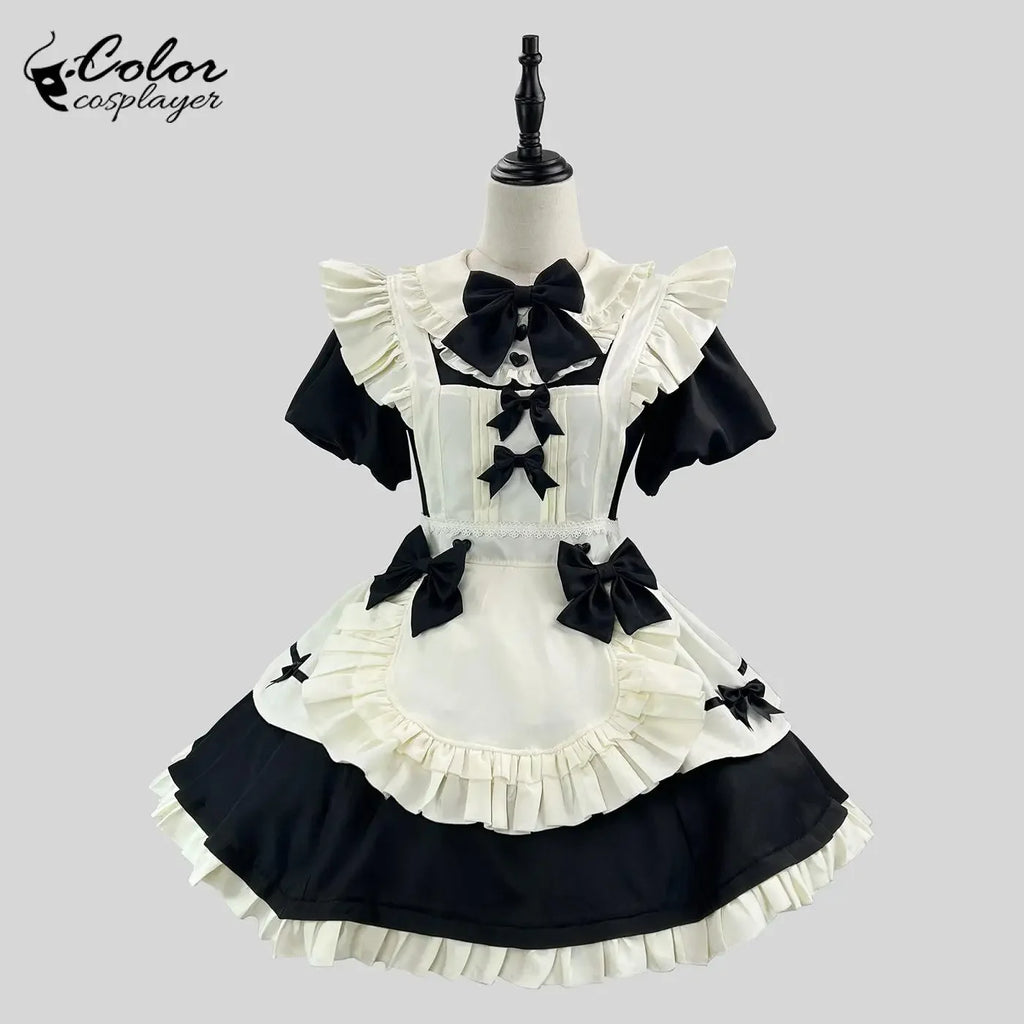 Veylora Color Cosplayer Black Lolita Cosplay Costume Halloween Maid Outfit Carnival Comic Exhibition Women Dress Suit European Clothing