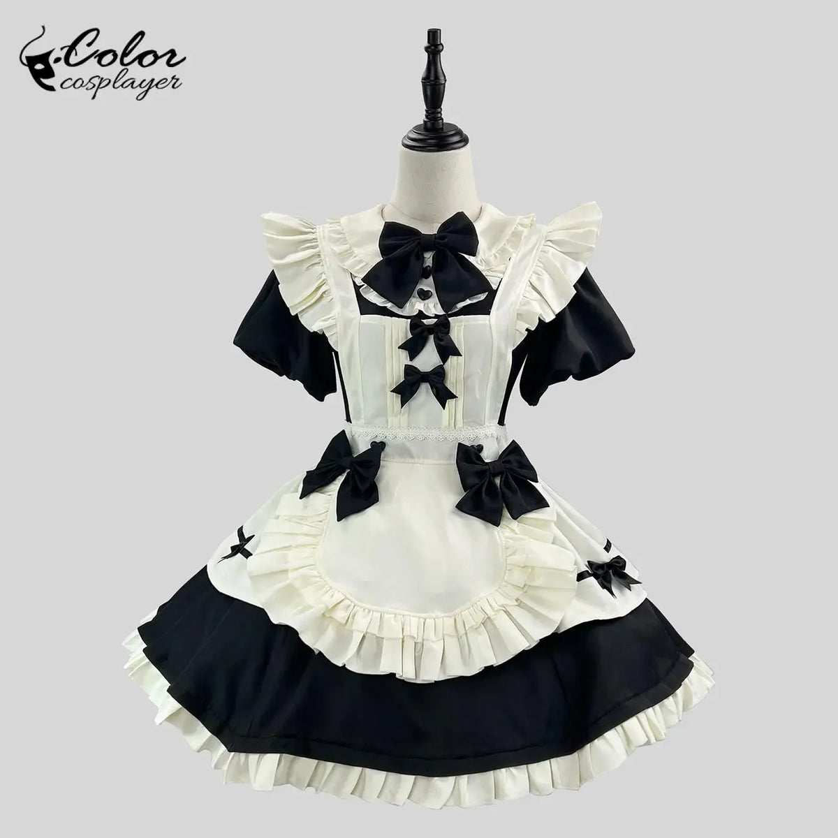 Veylora Color Cosplayer Black Lolita Cosplay Costume Halloween Maid Outfit Carnival Comic Exhibition Women Dress Suit European Clothing