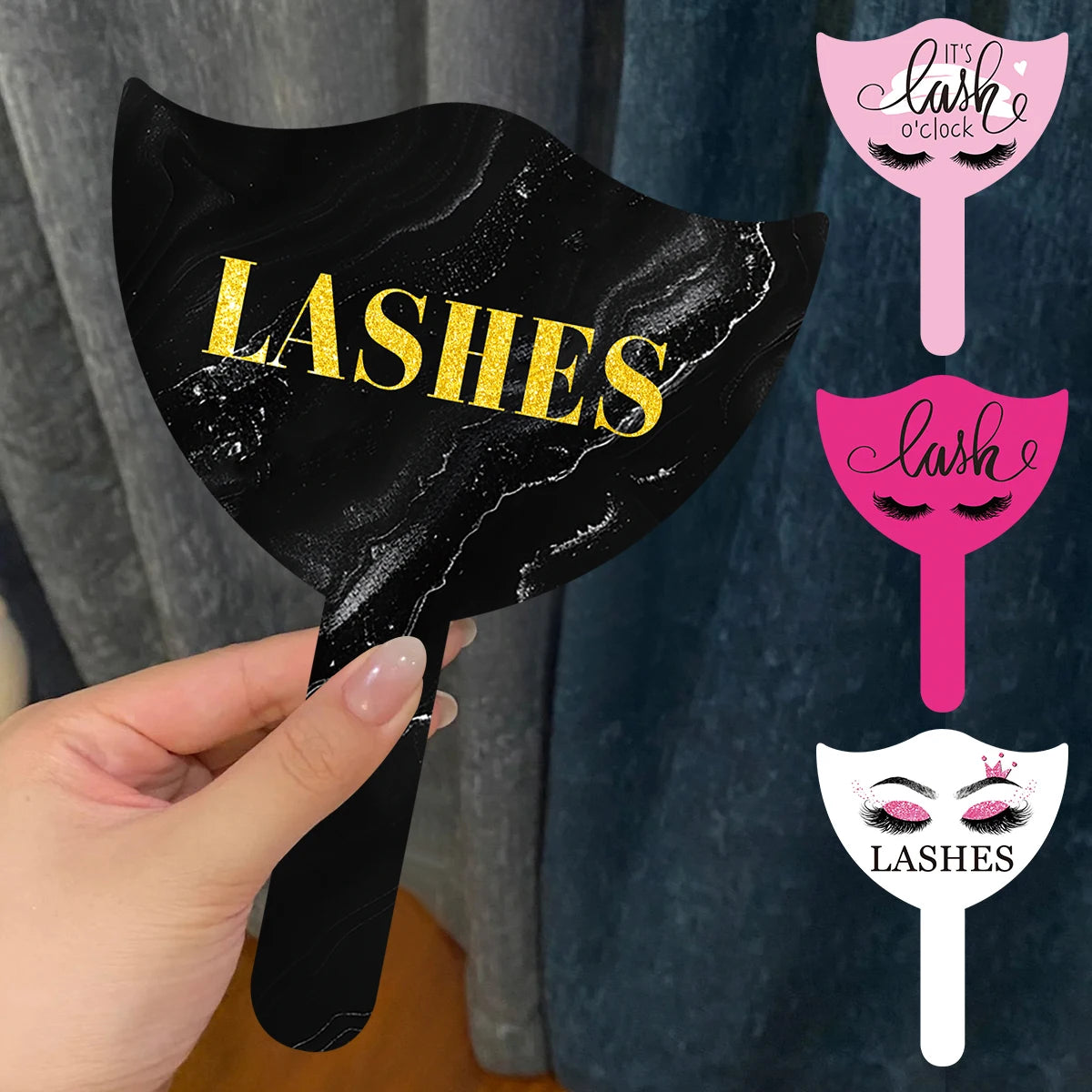 Veylora 2Pcs Eyelash Technician Photo Prop Soft PVC Handheld Lash  Beauty Cards for Social Media Lash Salon Lash Extension DisplayTools