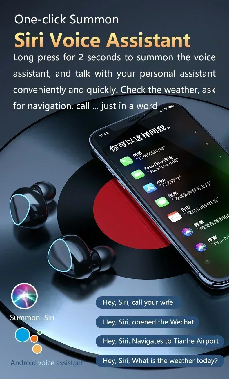 Veylora M10 Wireless Headphone Bluetooth Earphones Waterproof Earpieces Sport Earbuds For Huawei Iphone OPPO Xiaomi TWS Music Headset