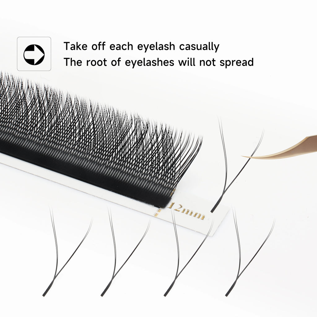 Veylora XIUSUZAKI W Shaped Lashes Bloom 2D 3D 4D 5D 6D 7D 8D Automatic Flowering Premade Fans Eyelashes Extensions YY Individual Lashes