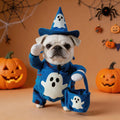 Veylora Halloween Dog Clothes Pet Costume Funny Cosplay Outfit with Fluorescent Ghost Cute Dog Cat Dress Up Festive Party Apparel Set