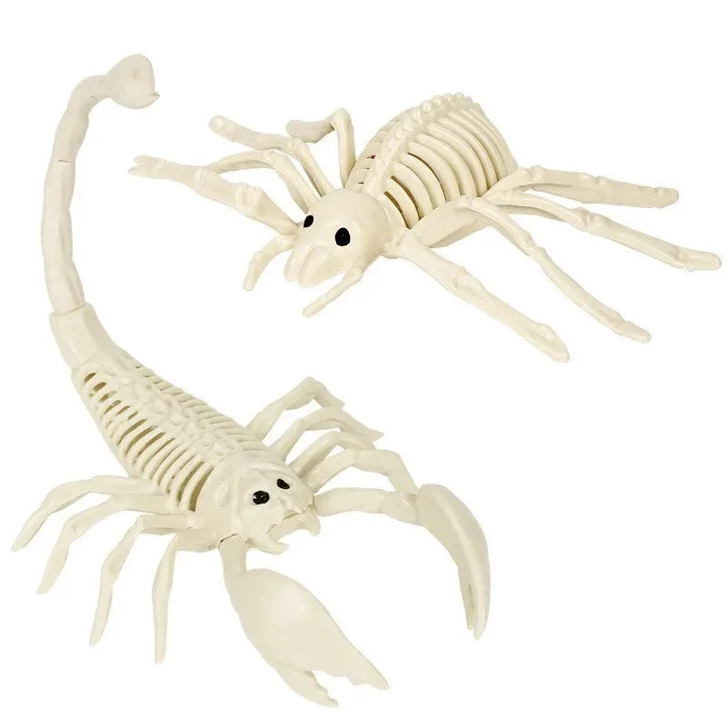 Veylora Halloween Decorations-Realistic Skeleton Props with Bats and Scorpions,Plastic Animal Bones for Haunted Houses,Bars,and Pranks