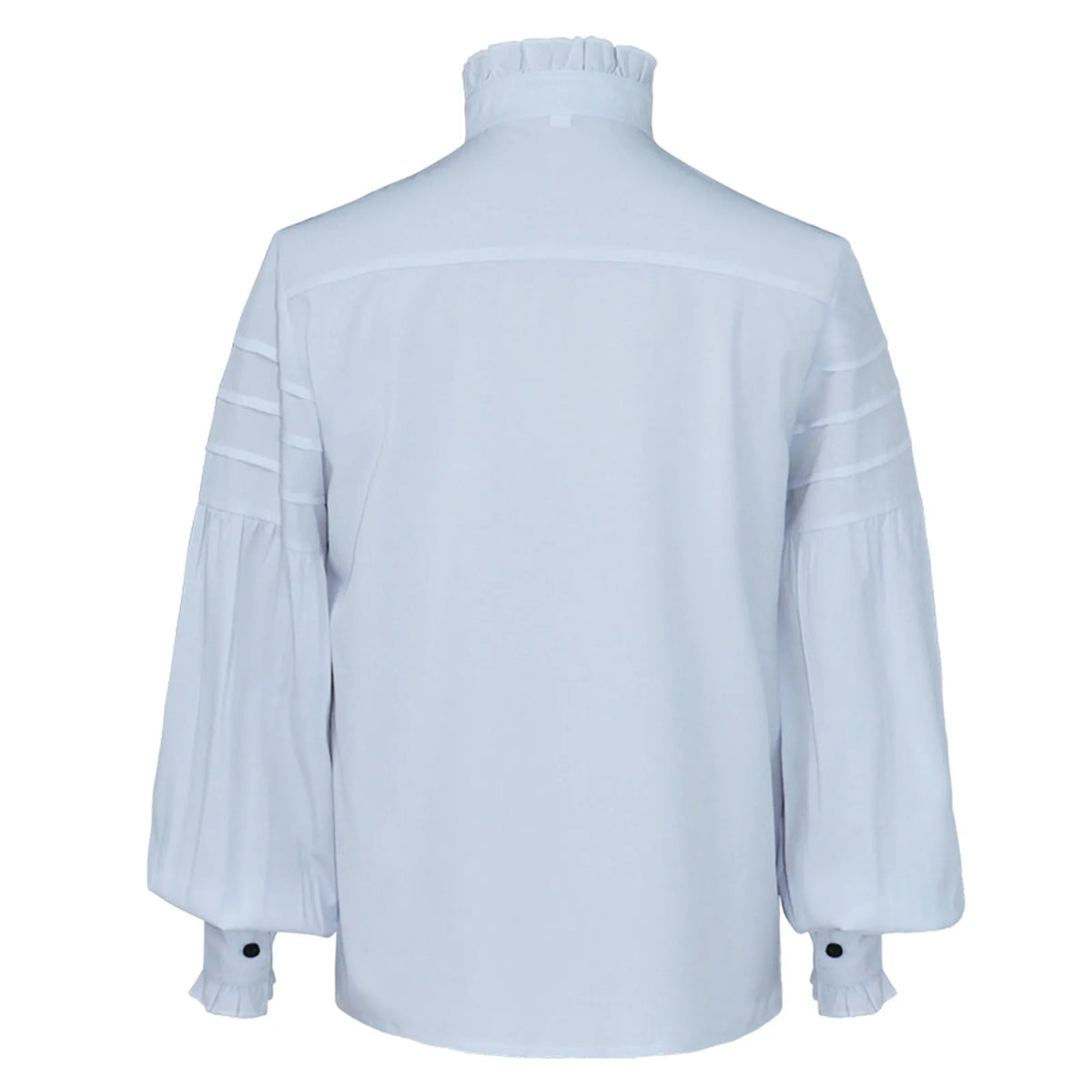 Veylora Men's Medieval Ruffle Shirts Gothic Vintage Court Style Turtleneck Long Sleeve Shirts Vampire Pirate Cosplay Victorian Shirt