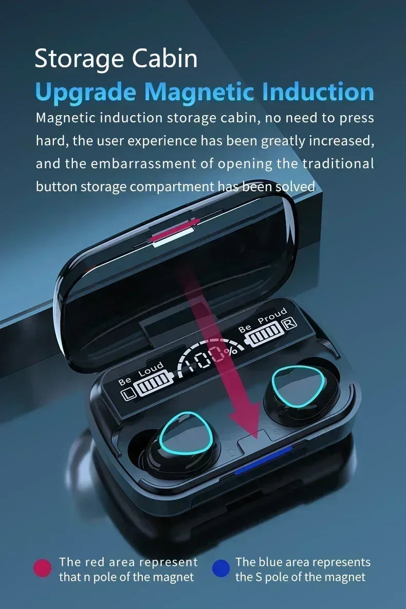 Veylora M10 Wireless Headphone Bluetooth Earphones Waterproof Earpieces Sport Earbuds For Huawei Iphone OPPO Xiaomi TWS Music Headset