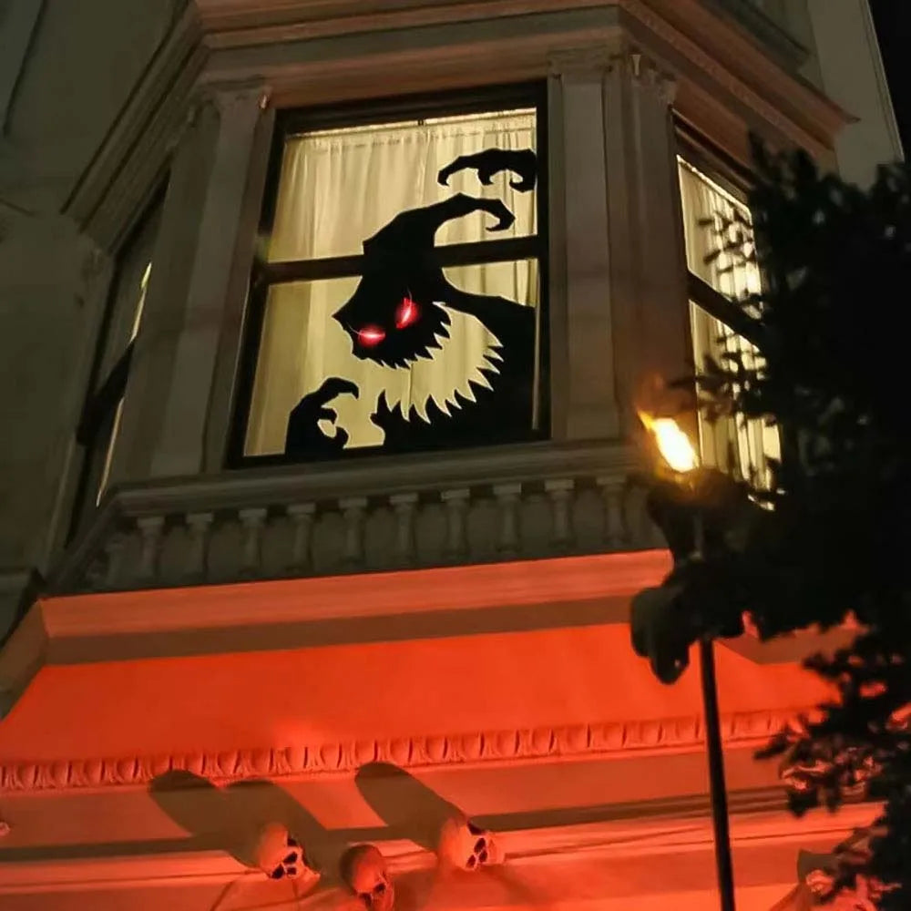 Veylora Halloween Decoration Door Stickers Window Stickers for Home Party Wall Glass Haunted House Horror Decor