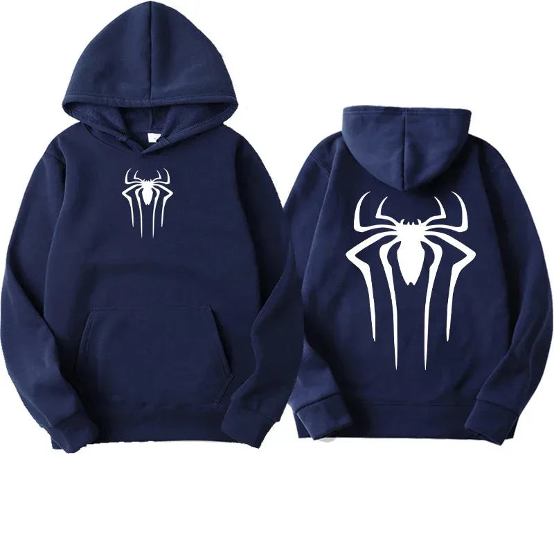 Veylora Men's Sweatshirt Fashion Spider Print Hoodie Adult Casual Sports Top Autumn and Winter Outdoor Harajuku Hooded Men and Women Clo