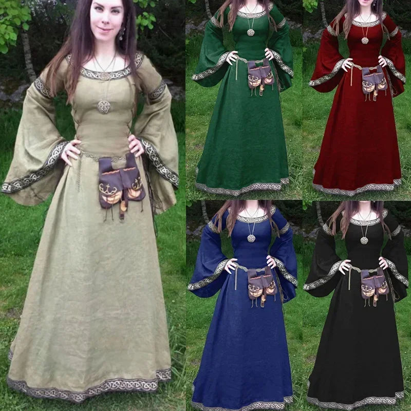 Veylora Cosplay Medieval Gothic Costumes for Women Halloween Carnival Fancy Dress Up Party Performance Renaissance Disfraz Hombre