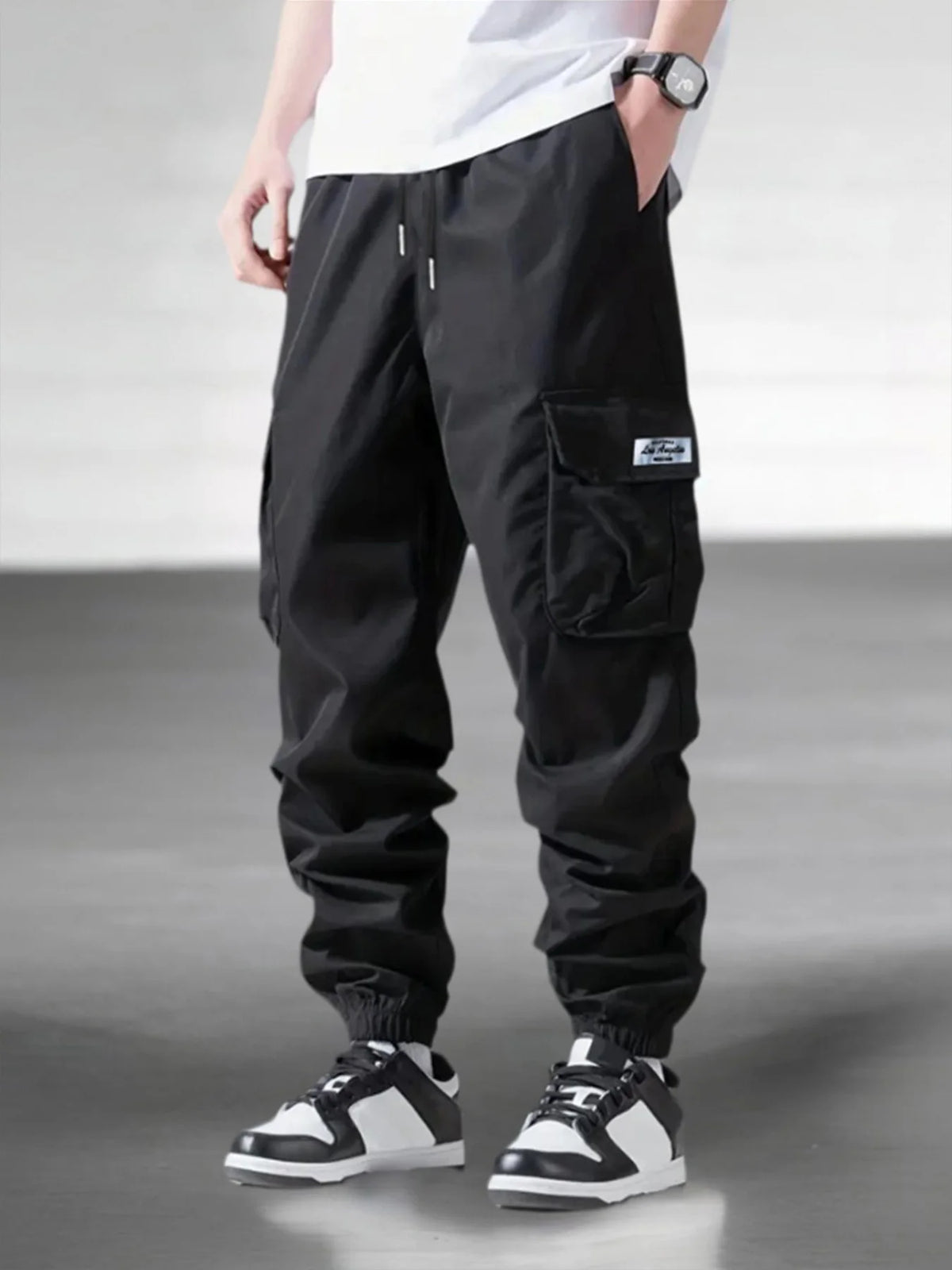 Veylora Men's Spring Autumn Street Work Pants Multi Pocket Casual Training Pants Jogging and Hiking Casual Trousers Men's Cargo Pants