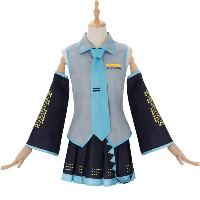 Veylora Anime Character Performance Clothes MIKU Anime Clothes Cosplay Clothes JK Skirt Same Suit Wig Accessories Halloween Costume